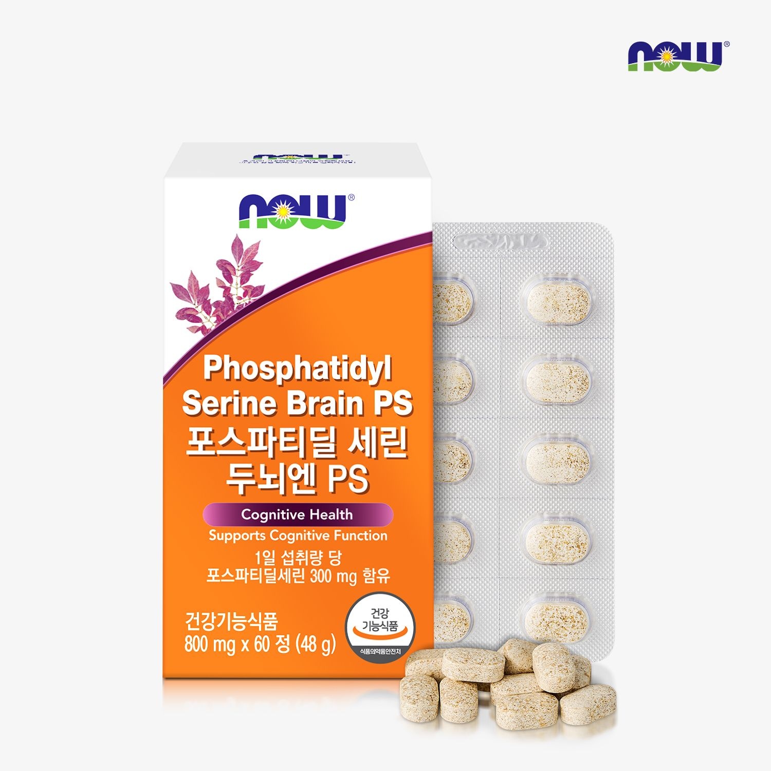 [롯데백화점] 나우푸드 [나우푸드] 포스파티딜 세린 두뇌엔 PS (800mg x 60정)