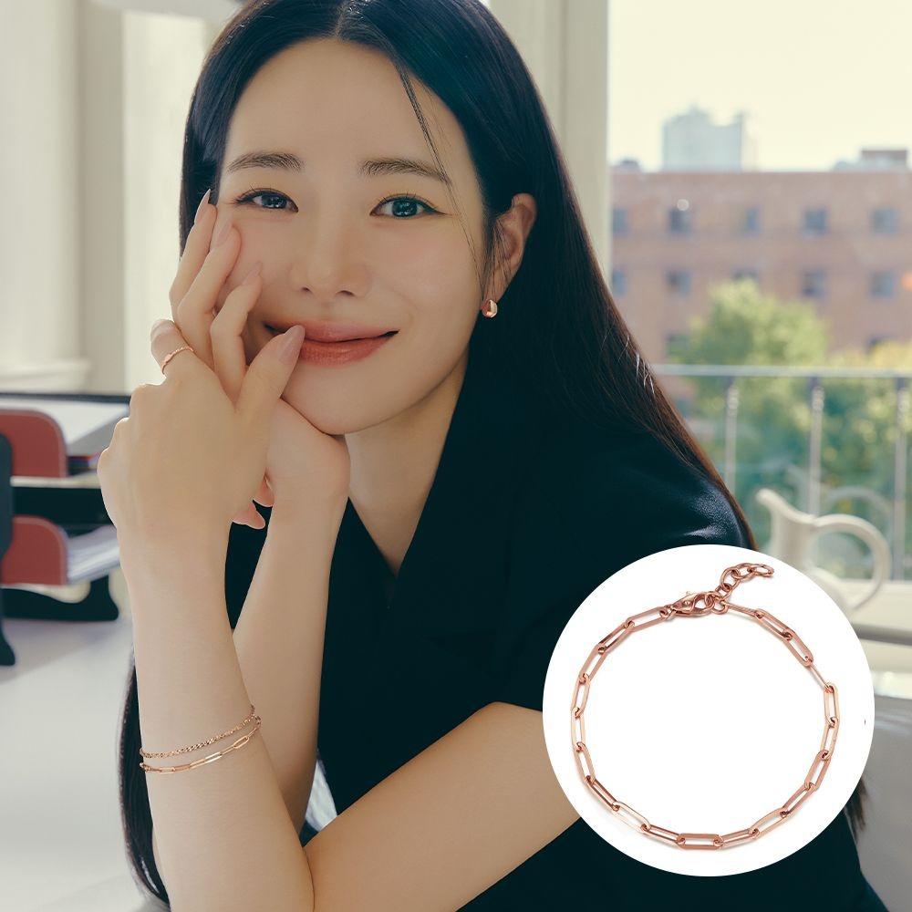 로제도르 [임지연PICK] 베이직링클 14K 팔찌(PG)_282300901