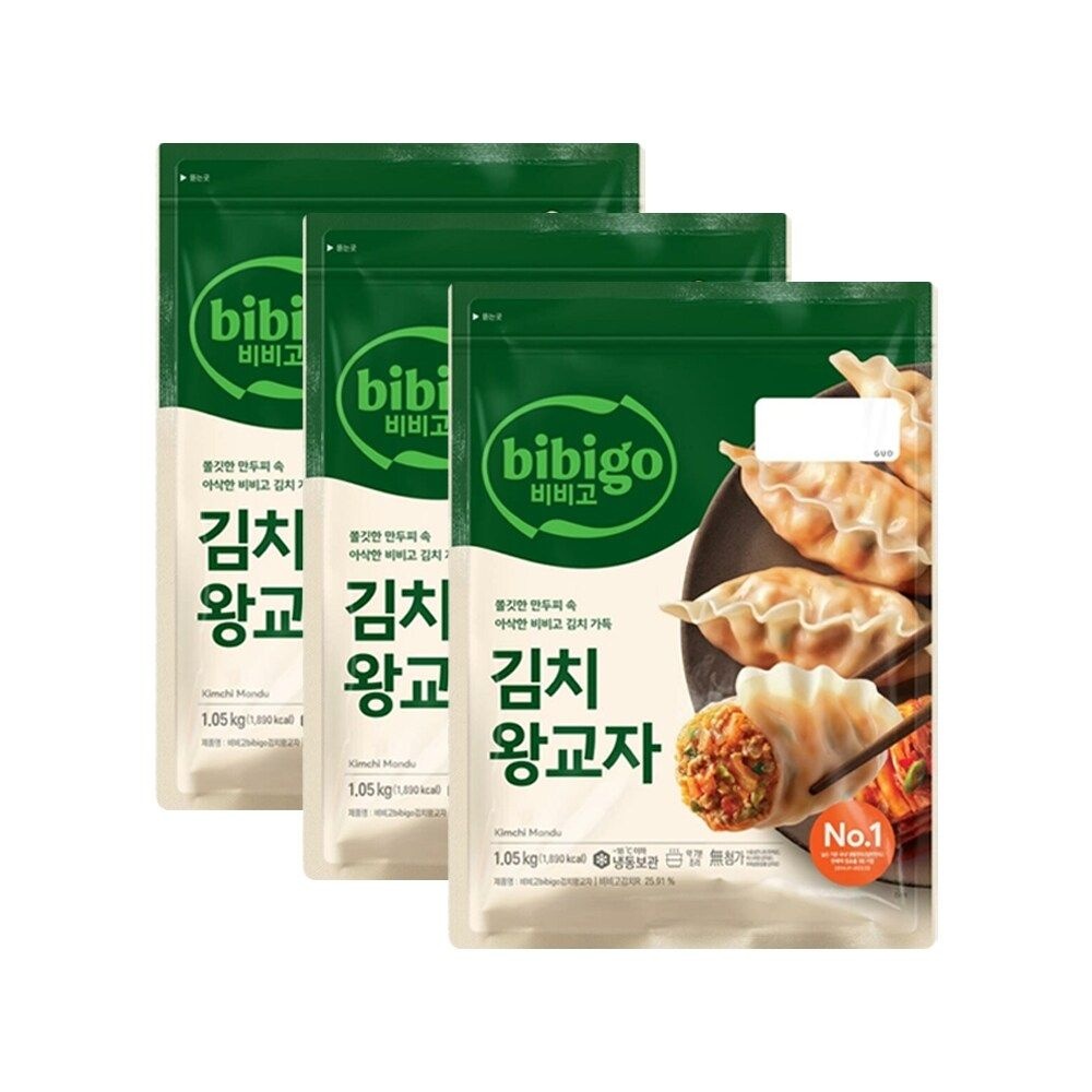 CJ제일제당 비비고 김치왕교자1.05kg x3개
