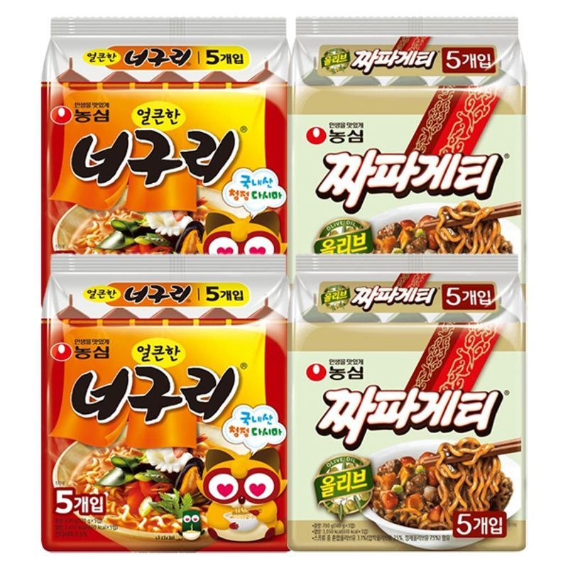 농심짜파구리20봉(올리브짜파게티10봉+얼큰너구리10봉)e[35772656]