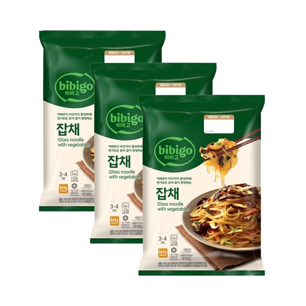 CJ제일제당 비비고 잡채 644g x3개