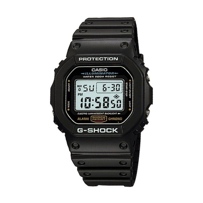 지샥 DW-5600E-1 남성 스퀘어 우레탄 전자 시계