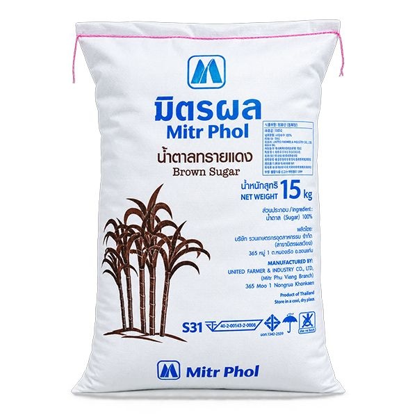 United farmer&industry co., LTD [팜스플러스] 태국 미트폴 마스코바도 비정제 갈색설탕 15kg
