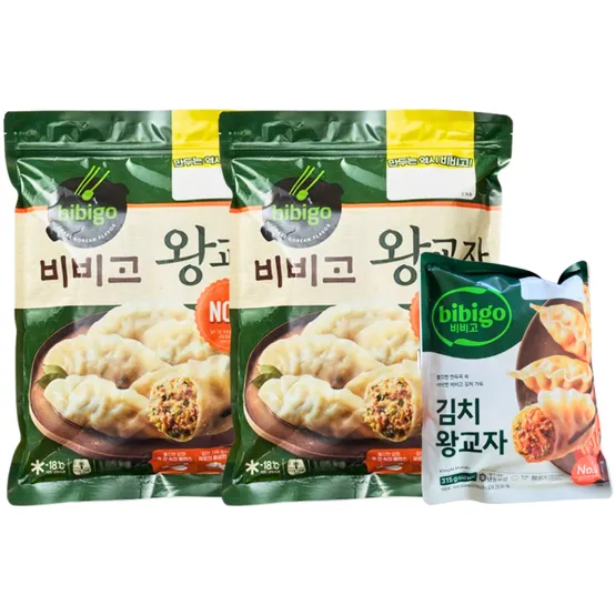 CJ비비고 왕교자 만두 1.05kg x2개 + 김치왕교자 315g x1개