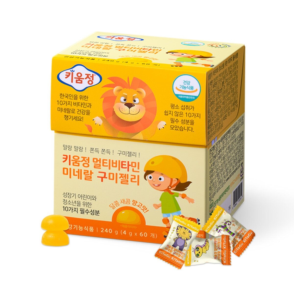 닥터피플 키움정 멀티비타민 미네랄 구미젤리(키타구) 60구미, 1박스