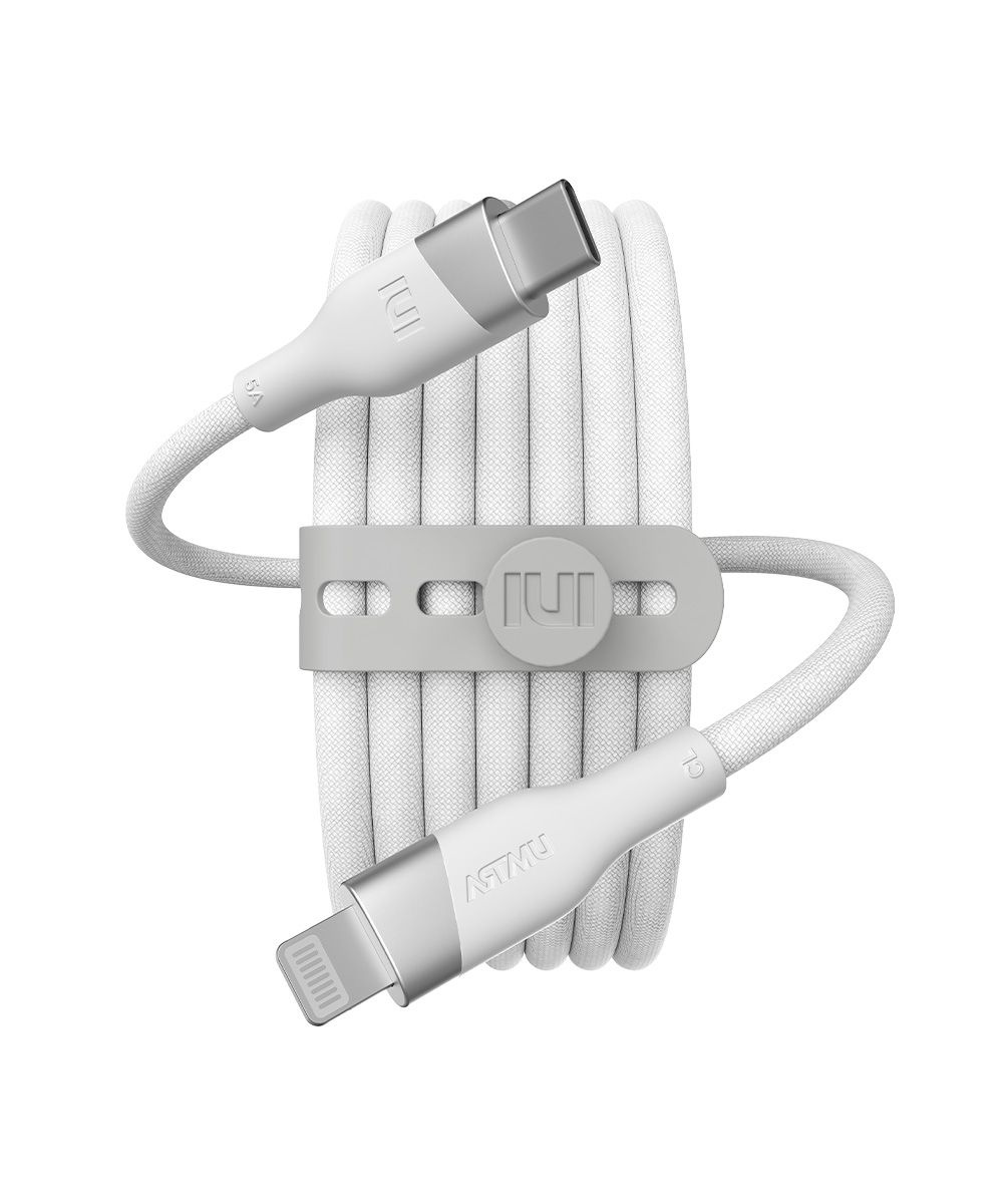 아트뮤 우븐 USB C타입 to 라이트닝 8핀 MFi 고속충전 케이블 100cm 화이트