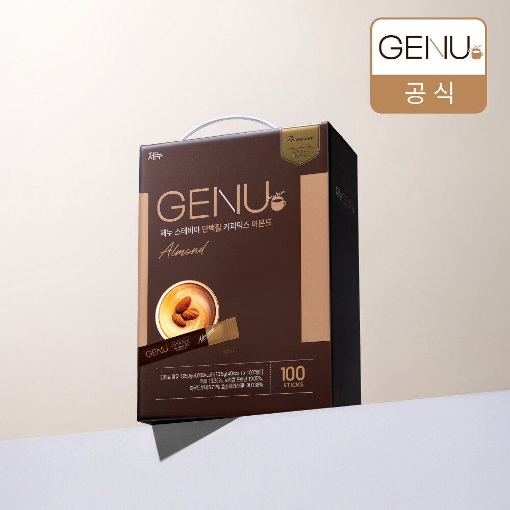 제누 스테비아 단백질 커피믹스 아몬드 10.5g X 100개입