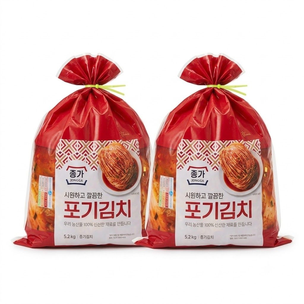 [오늘출발] 종가 중부식 포기김치 10.4kg (5.2kg X 2)