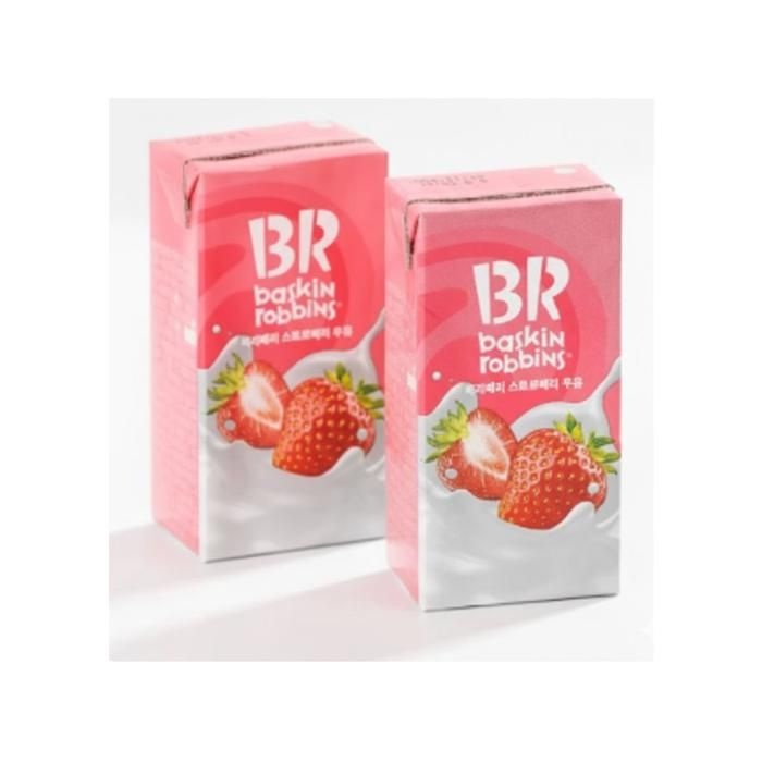 배스킨라빈스 베리베리 스트로베리 우유 190ml 24개