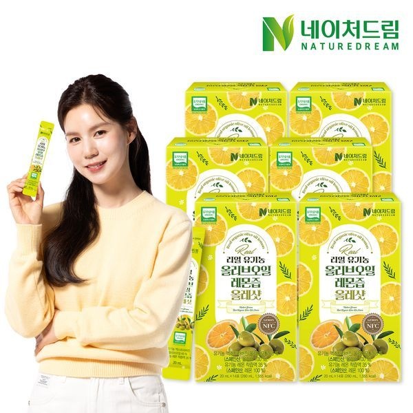 네이처드림 [하프클럽]네이처드림 리얼 유기농 올리브오일 레몬즙 올레샷 20ml 14포 6박스/폴리페놀