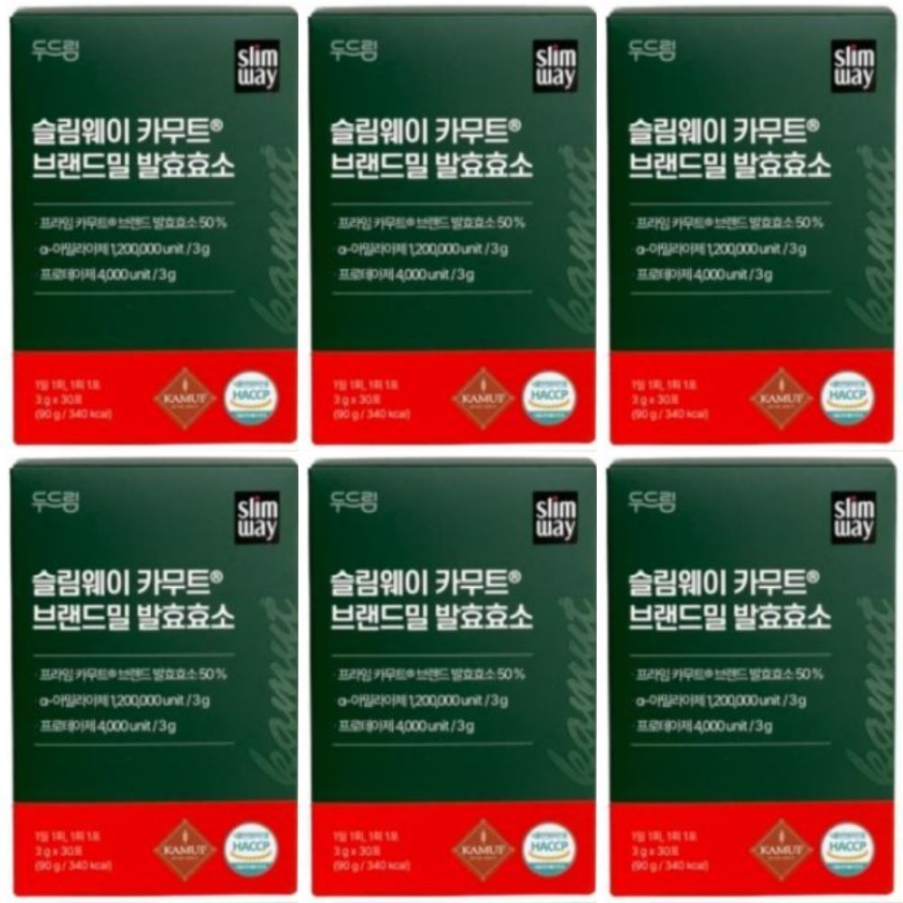 두드림 슬림웨이 카무트 브랜드밀 발효 효소 30포, 6박스