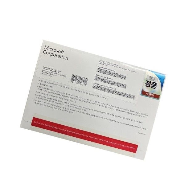 마이크로소프트 Windows 10 Pro K 64bit coem 한글설치DVD/DSP/