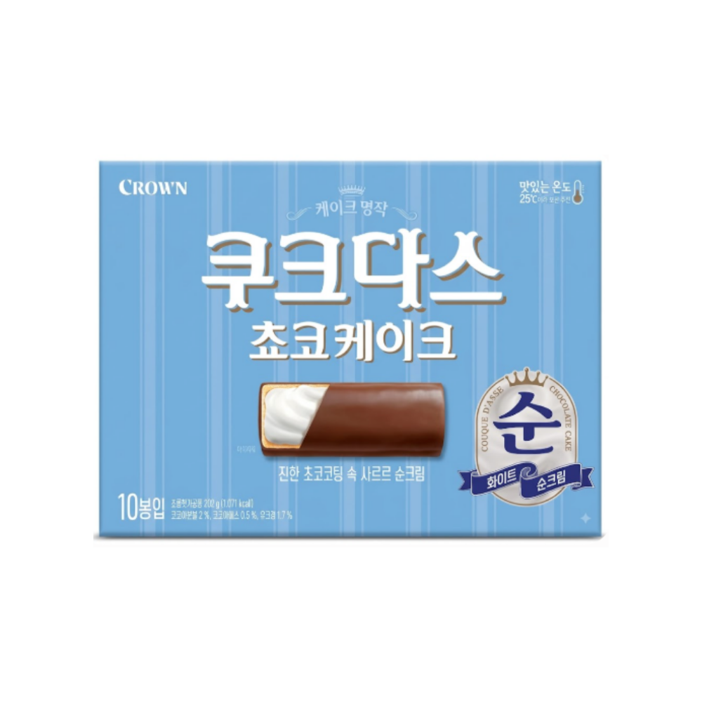 크라운 쿠크다스 초코케이크 202g