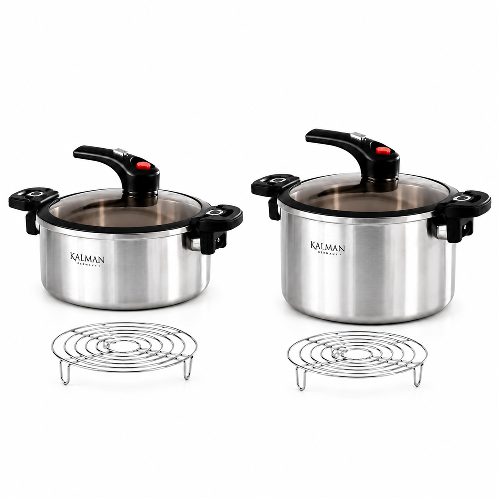 칼만 통3중 저압냄비 2종(6L+4L)+스텐찜망2p