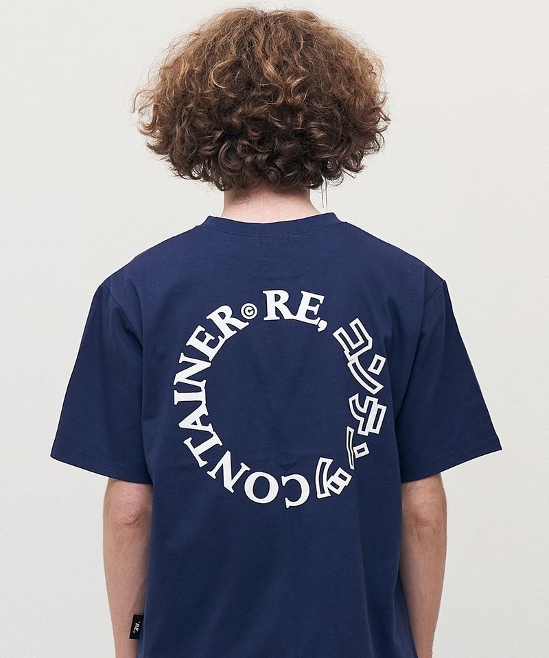 REPLAY CONTAINER contents round logo t-shirts (navy) 1922341