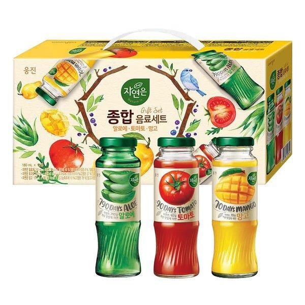 아트박스/호사문구 웅진 자연은 종합음료세트 180ml 12병