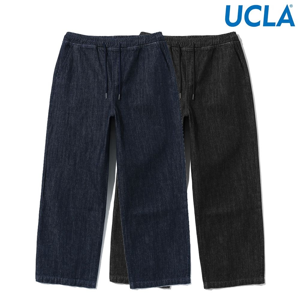 UCLA 남여공용 만능 풀밴딩 와이드 데님 팬츠 UB9DP70