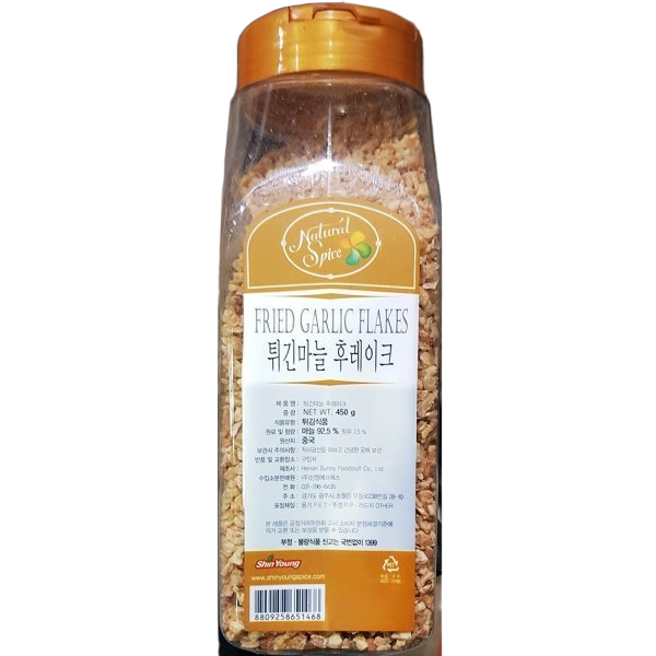 마늘튀김 450g 튀긴 슬라이스 플레이크 후레이크 칩