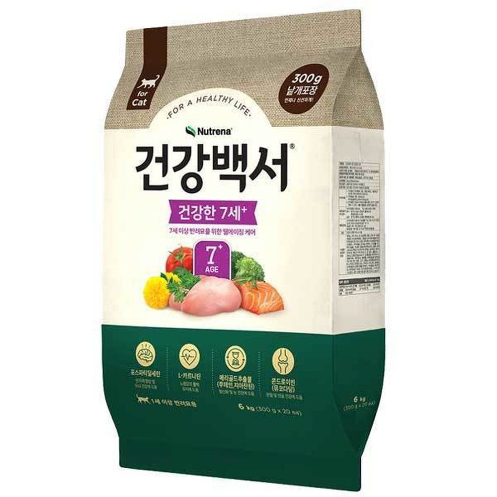 건강백서 고양이사료 건강한 7세이상 6kg