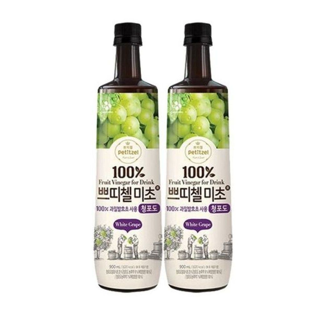 쁘띠첼 미초 청포도 900ml X2개묶음 홍초 식초음료 과일초 발효초 과일