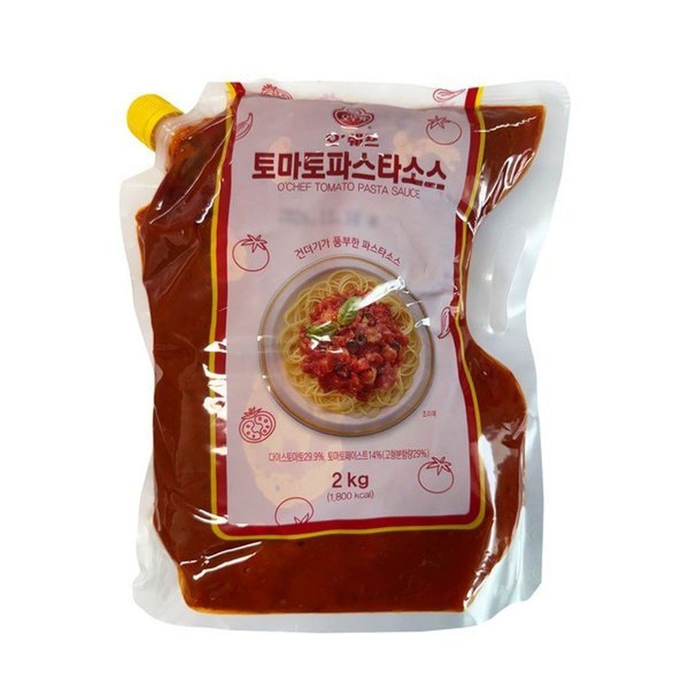 오뚜기 오쉐프 스파게티소스 2kg (스파우트팩) 6개