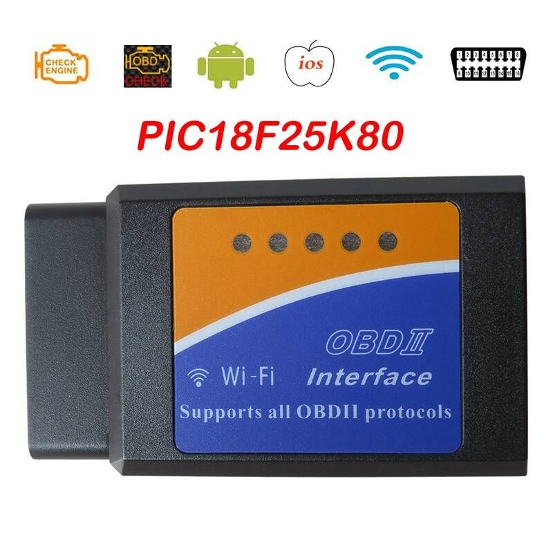 [해외] 자동차 스캐너 차량 점검기 진단기 PIC18F25K80 ELM327 와이파이 V1.5 OBD2 iOS 코드 리더 Elm-327 V 1.5 Wi Fi ELM 327 OBD 2 자동