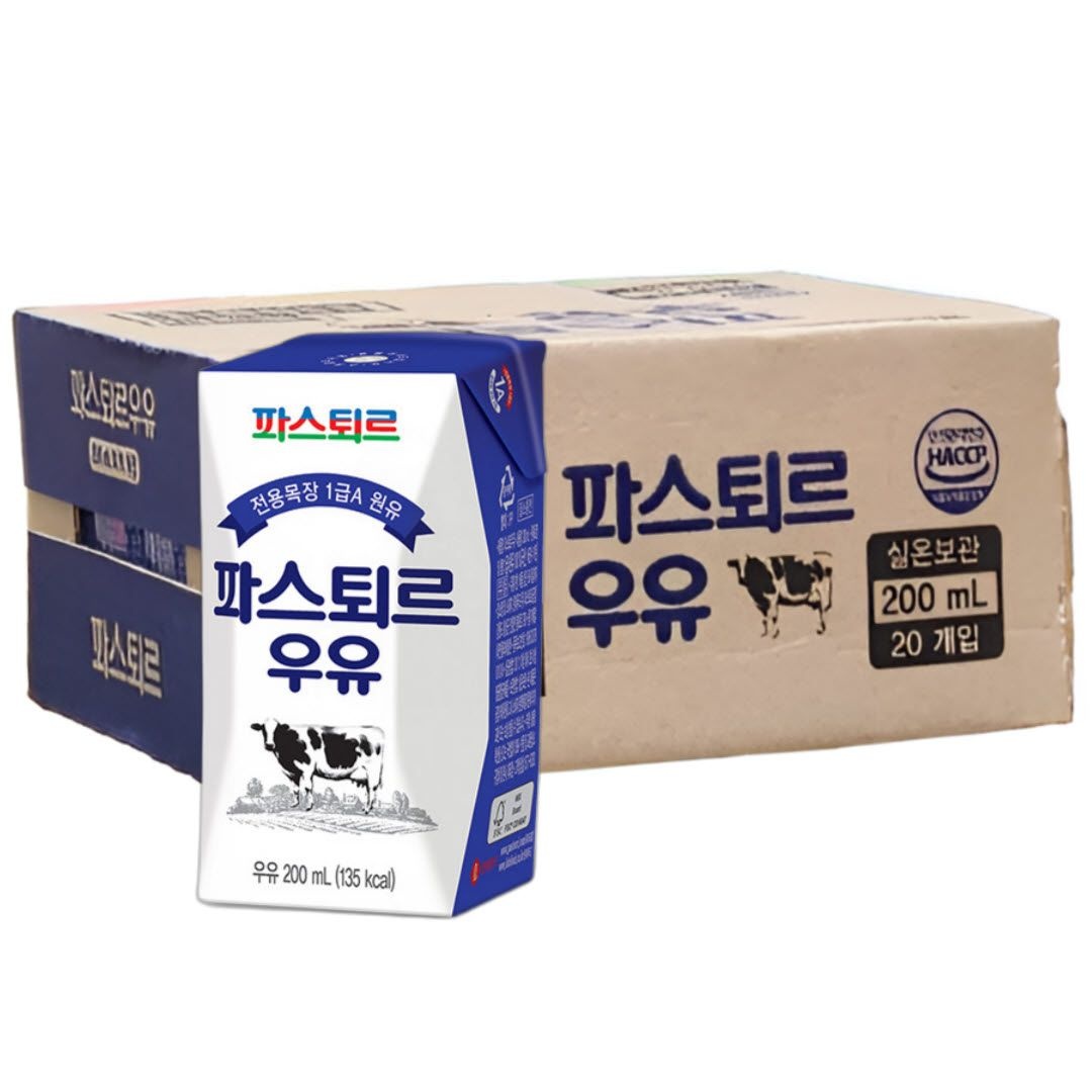 파스퇴르우유 200ML 40입(8월23일 발송합니다)