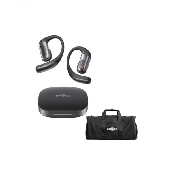 SHOKZ [해외] SHOKZ 샥즈 OpenFit Pro 블랙 오픈 이어 헤드폰 스포츠 운동 여행용 짐백 포함 294572