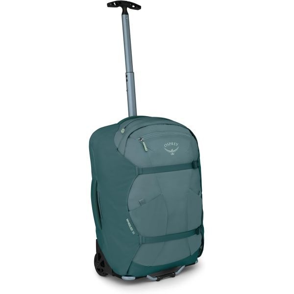 Osprey [해외] Osprey 오스프리 Farpoint Fairview 36L Wheeled 여행 팩 - Carry On Luggage with Wheels 롤링 백팩 백 Cascade/Torrent 블루 603854