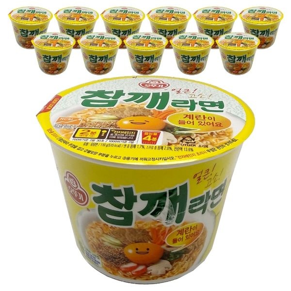 오뚜기 참깨라면 큰컵 110g x 12개
