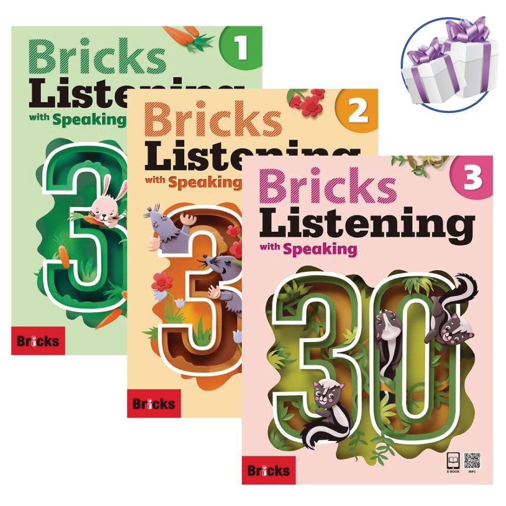 Bricks Listening with Speaking 30-1, 30-2, 30-3 세트 -어린이 리스닝 영어 교재 Bricks Contents Group (480593)