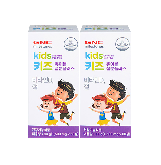 [롯데백화점] GNC [GNC] 키즈 츄어블 철분 플러스 (60정 x 2개)
