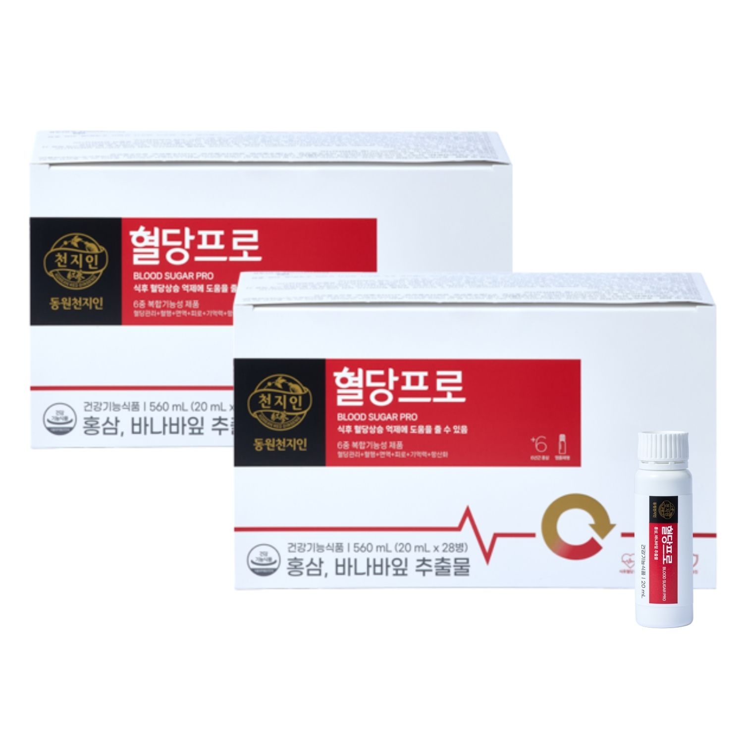 [롯데백화점] 천지인 [동원천지인] 혈당프로(20mL x 28병 x 2개/홍삼+바나바잎 추출물)