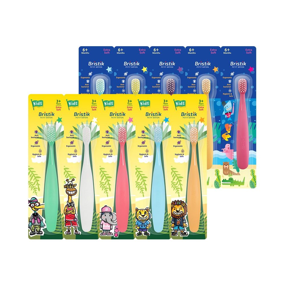 [롯데백화점] 브리스틱 에르고유아칫솔1단계5개+2단계5개