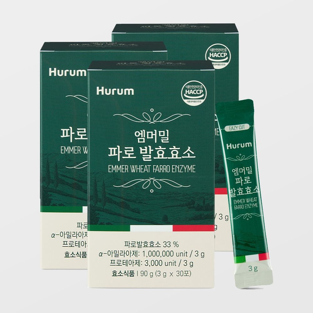 [롯데백화점] 마더네스트 [마더네스트] 휴럼 엠머밀 파로 발효효소 100만 역가수치 곡물 30포 3개입