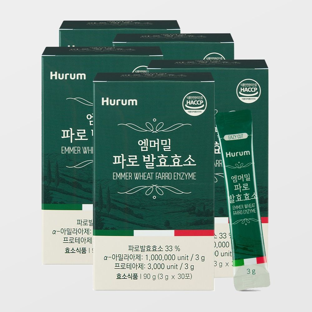 [롯데백화점] 마더네스트 [마더네스트] 휴럼 엠머밀 파로 발효효소 100만 역가수치 곡물 30포 5개입