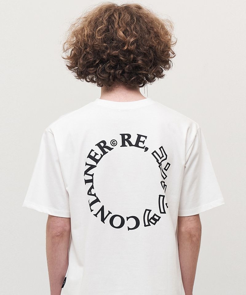 REPLAY CONTAINER contents round logo t-shirts (white) 1922312
