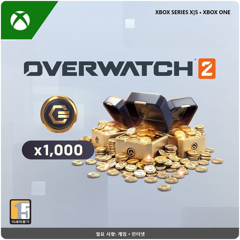 엑스박스 엑스박스 [Xbox 콘솔 전용] Xbox 오버워치® 2 - 1,000 코인 추가컨텐츠 Digital Code [24시간 발송]