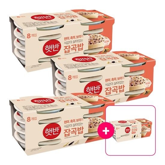 햇반 잡곡밥 한달팩(30입)(잡곡밥 210G*24+130G*6 덤) (없음)