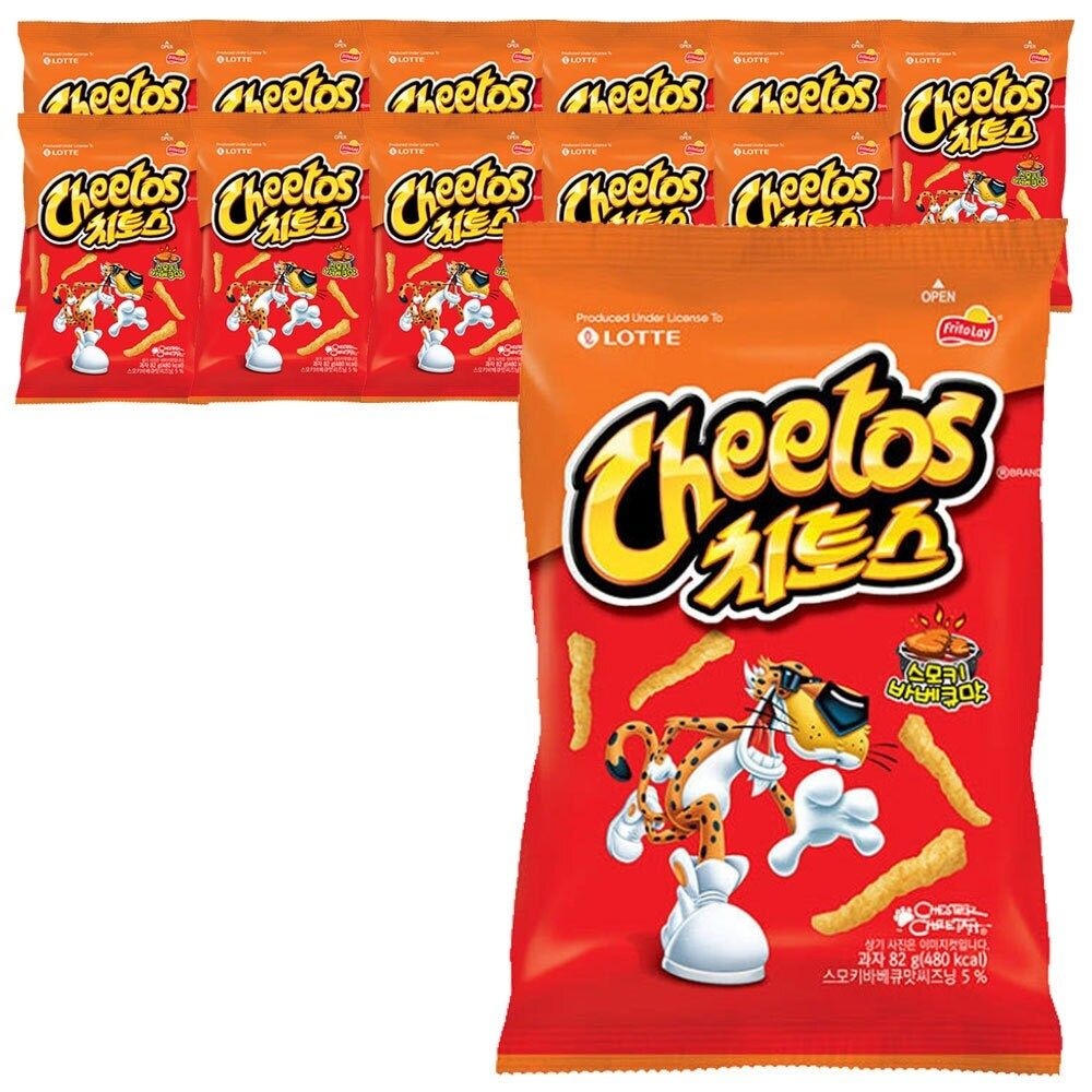 롯데웰푸드 치토스 스모키 바베큐맛 82g x 12봉