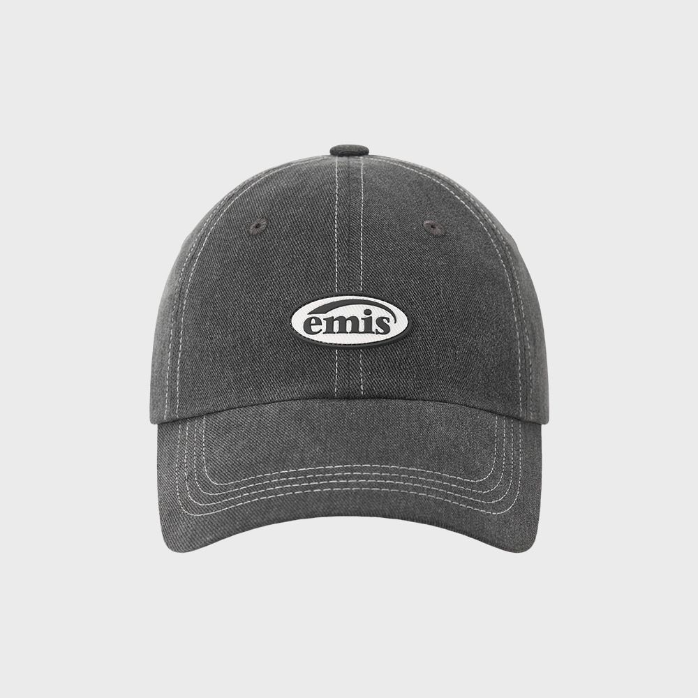 MINI RUBBER PATCH PIGMENT BALL CAP-BLACK