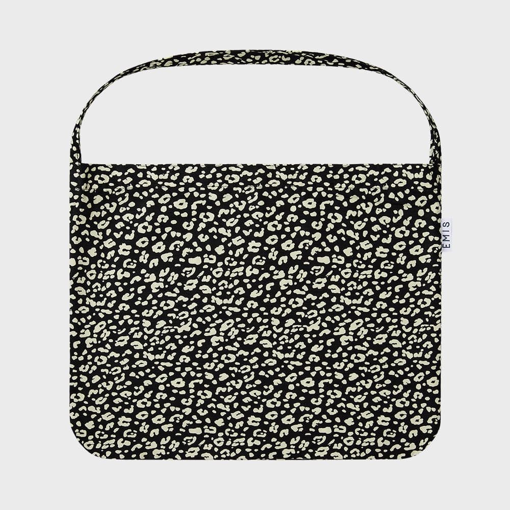 22Y LEOPARD CORDUROY ECO BAG-BLACK