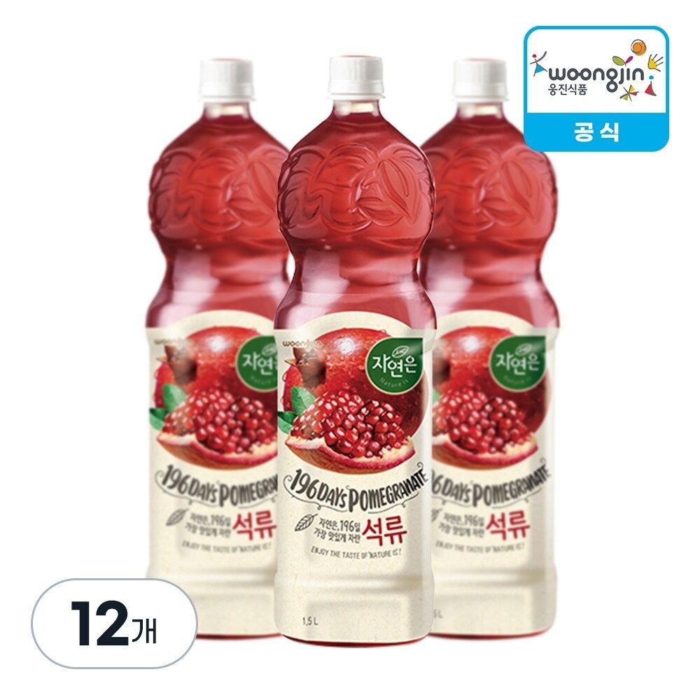 웅진식품 자연은 석류 1.5L, 12개