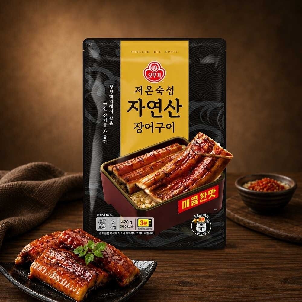 오뚜기 저온숙성 자연산 장어구이 매콤한맛 (140gX3개입) 1개