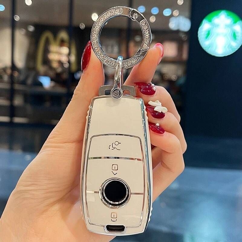 UnKnown [해외] 차키케이스 자동차 키 케이스 커버 메르세데스 벤츠 Maybach S580 A-B-C-M-CLA-CLS-E-G-GLB-GLE-R-SL 클래스 AMG EQC GLA W213 GLC200