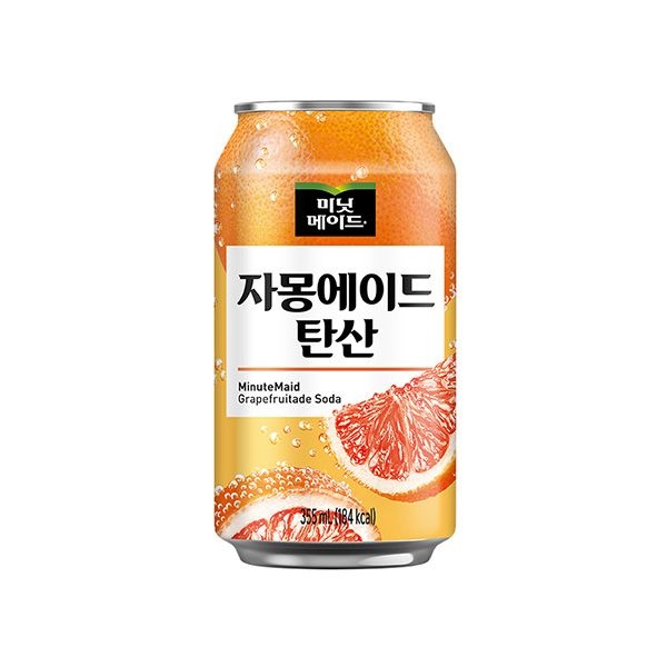 [롯데백화점] 해태음료 미닛메이드 자몽에이드 탄산 355ml 48개