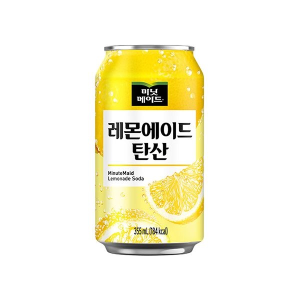 [롯데백화점] 해태음료 미닛메이드 레몬에이드 탄산 355ml 24개