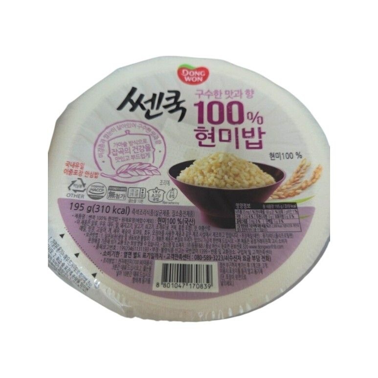동원 쎈쿡 100% 현미밥 195g x 24개