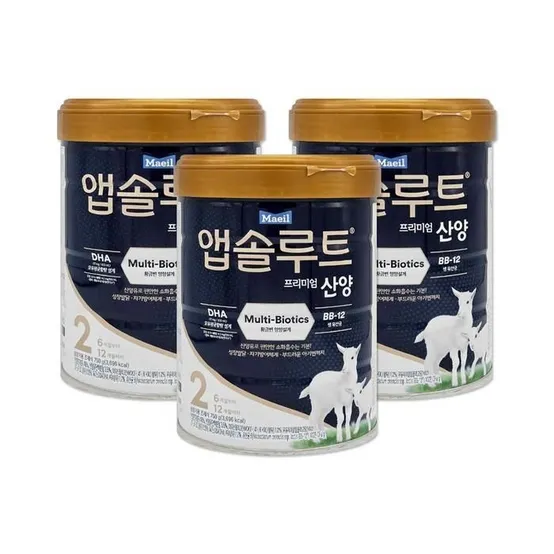 매일유업 앱솔루트 프리미엄 산양 2단계 750g 3개/mjc