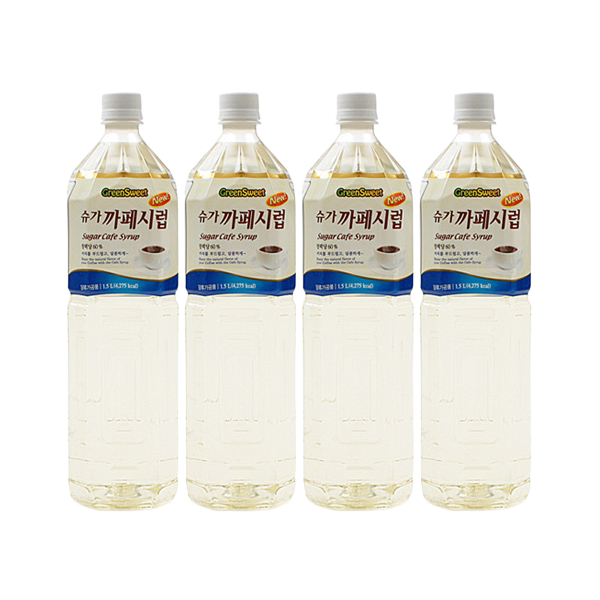 대상 NEW 슈가 카페시럽 1.5L 4개세트 설탕시럽